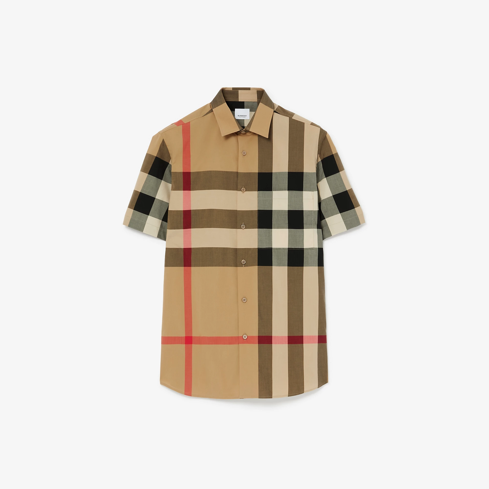 Slim Fit Check Cotton Shirt
