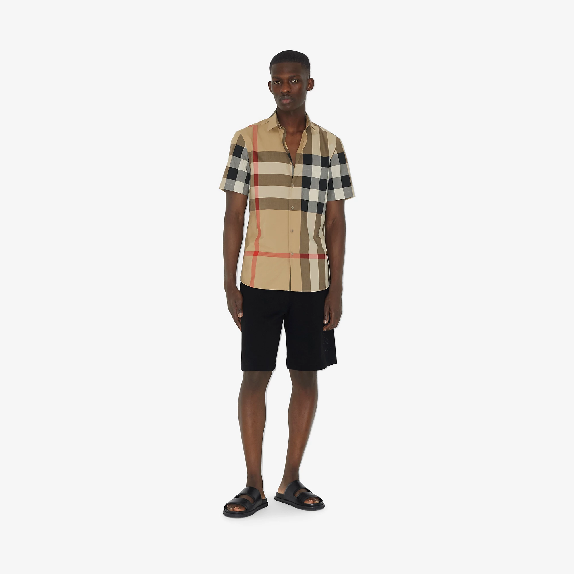 Slim Fit Check Cotton Shirt