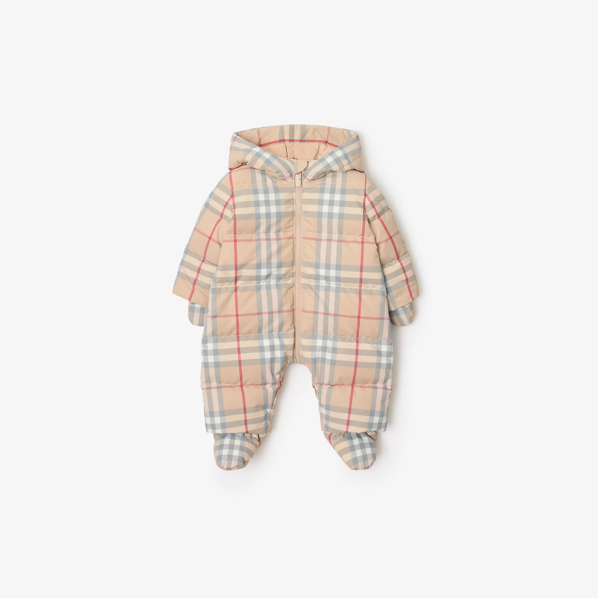 Check Puffer Suit