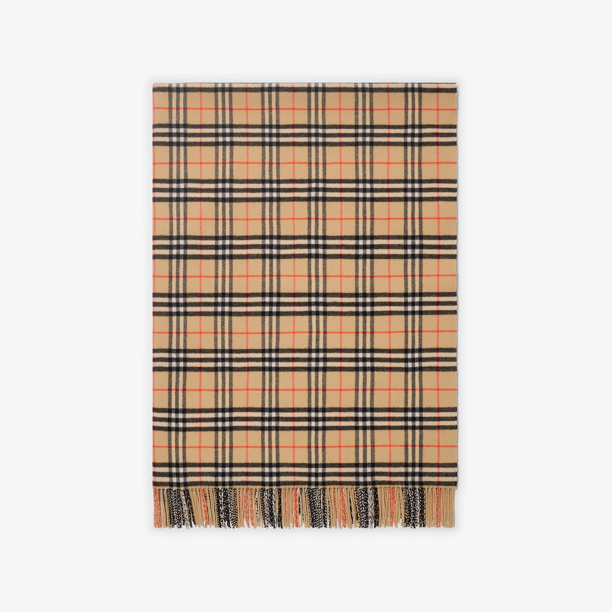 Check Wool Cashmere Blanket