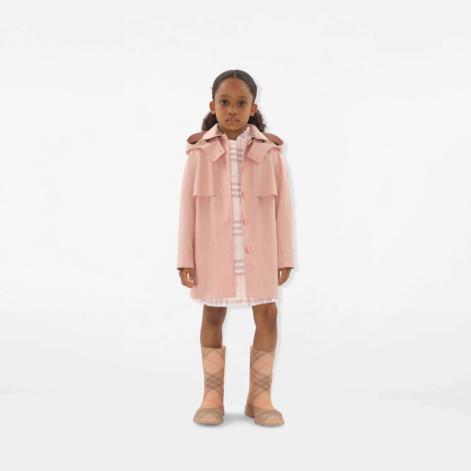 Cotton Hooded Trench Coat