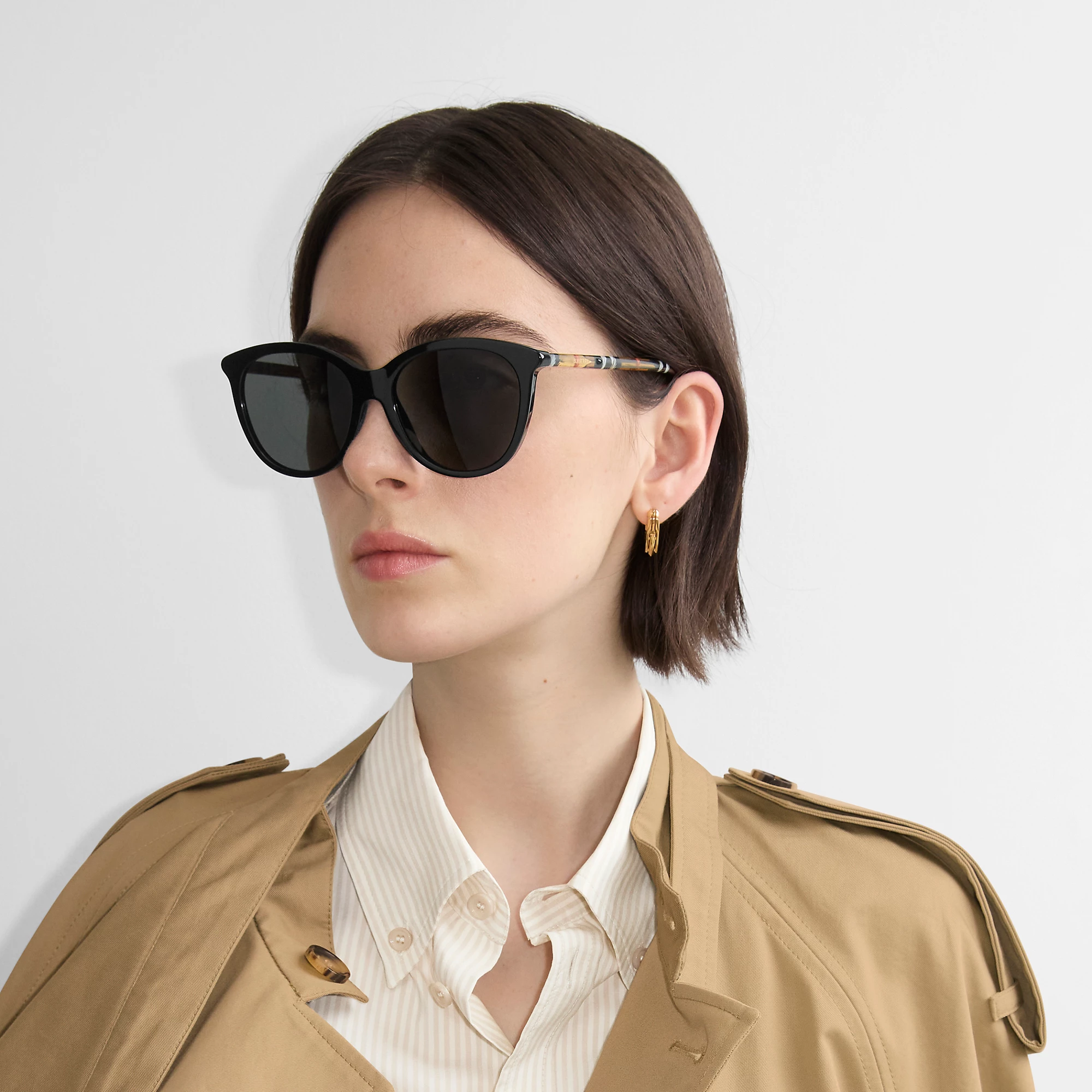 Tubular Check Round Sunglassesâ