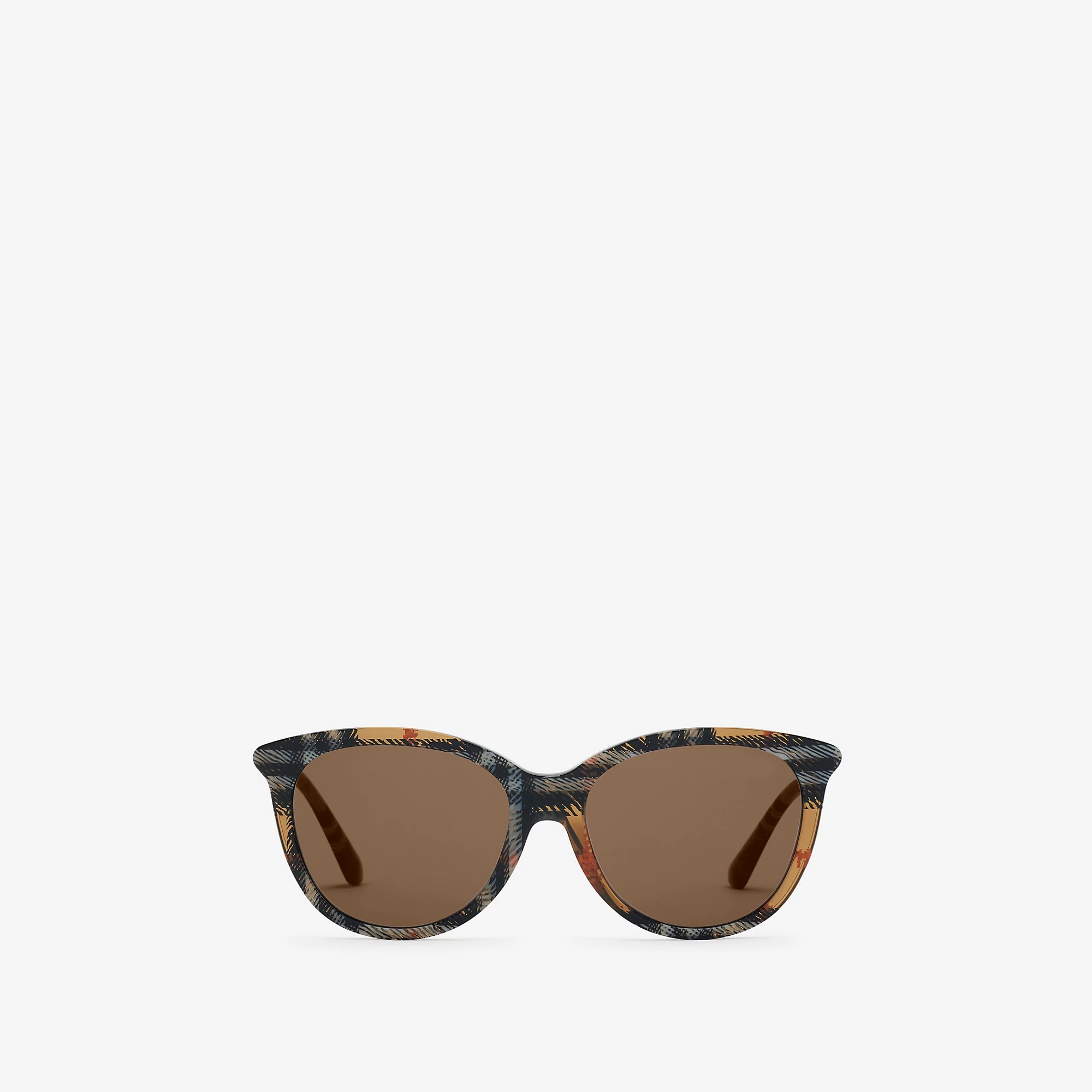 Tubular Check Round Sunglasses
