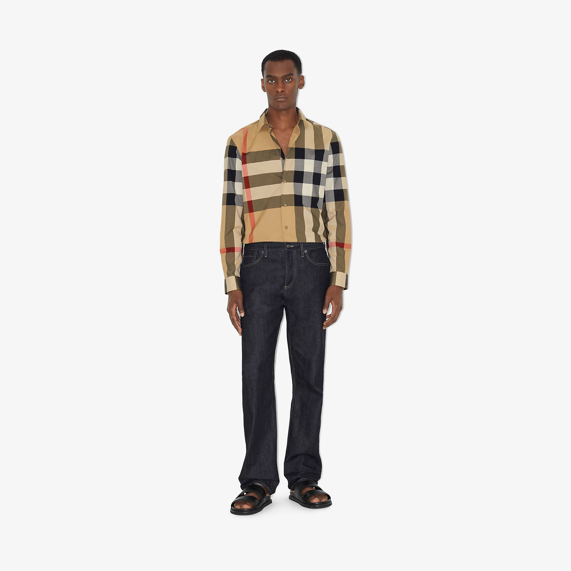 Slim Fit Check Cotton Shirt