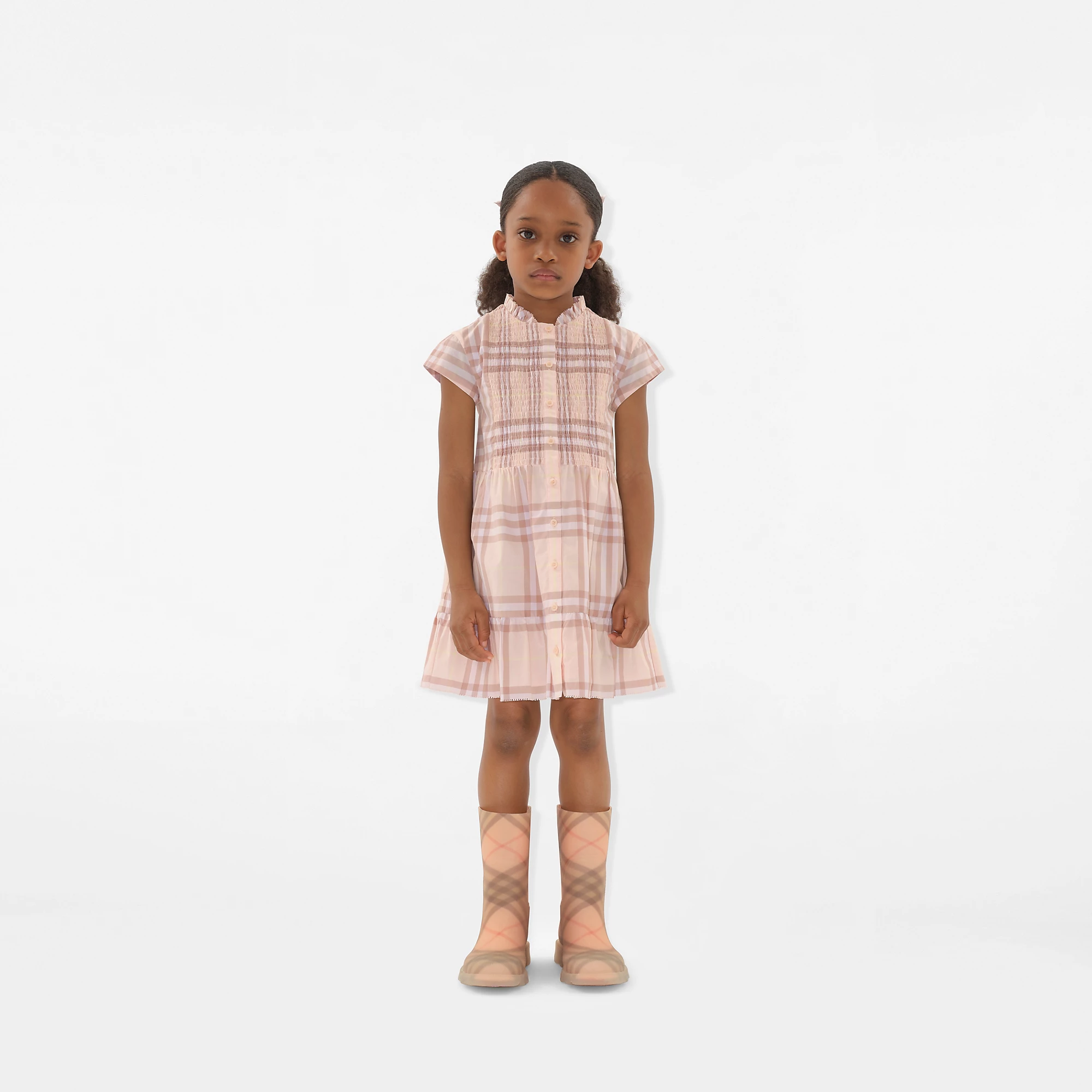 Check Cotton Poplin Dress