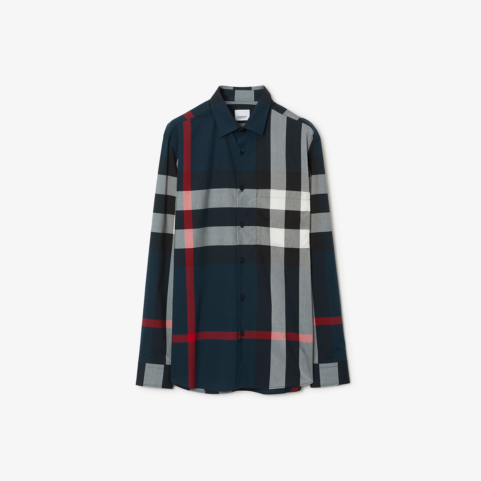 Slim Fit Check Cotton Shirt