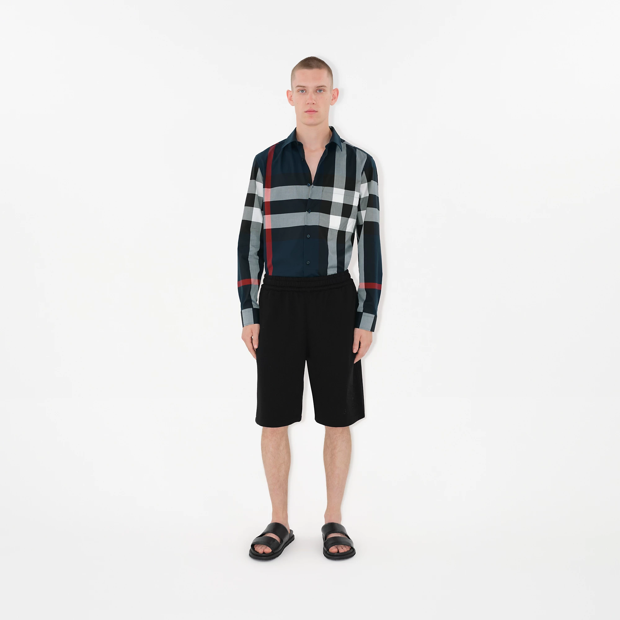 Slim Fit Check Cotton Shirt