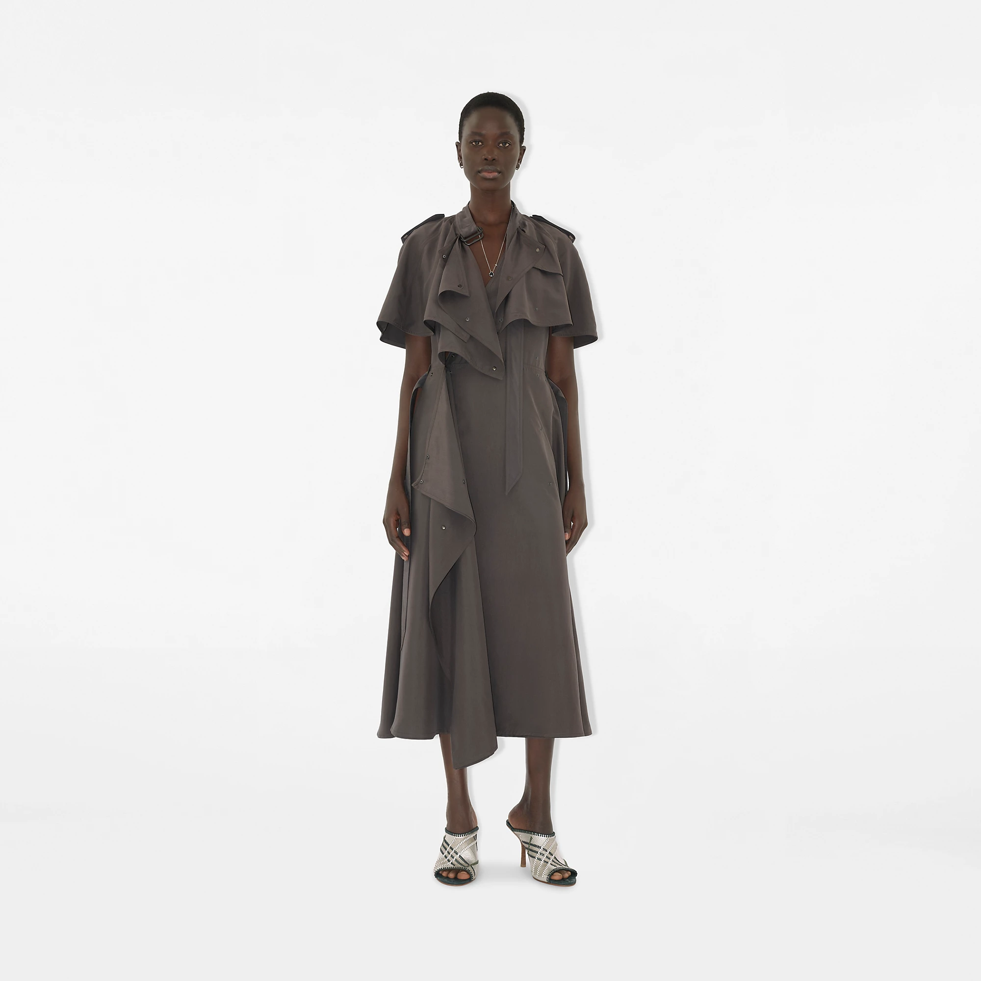 Silk Trench Dress