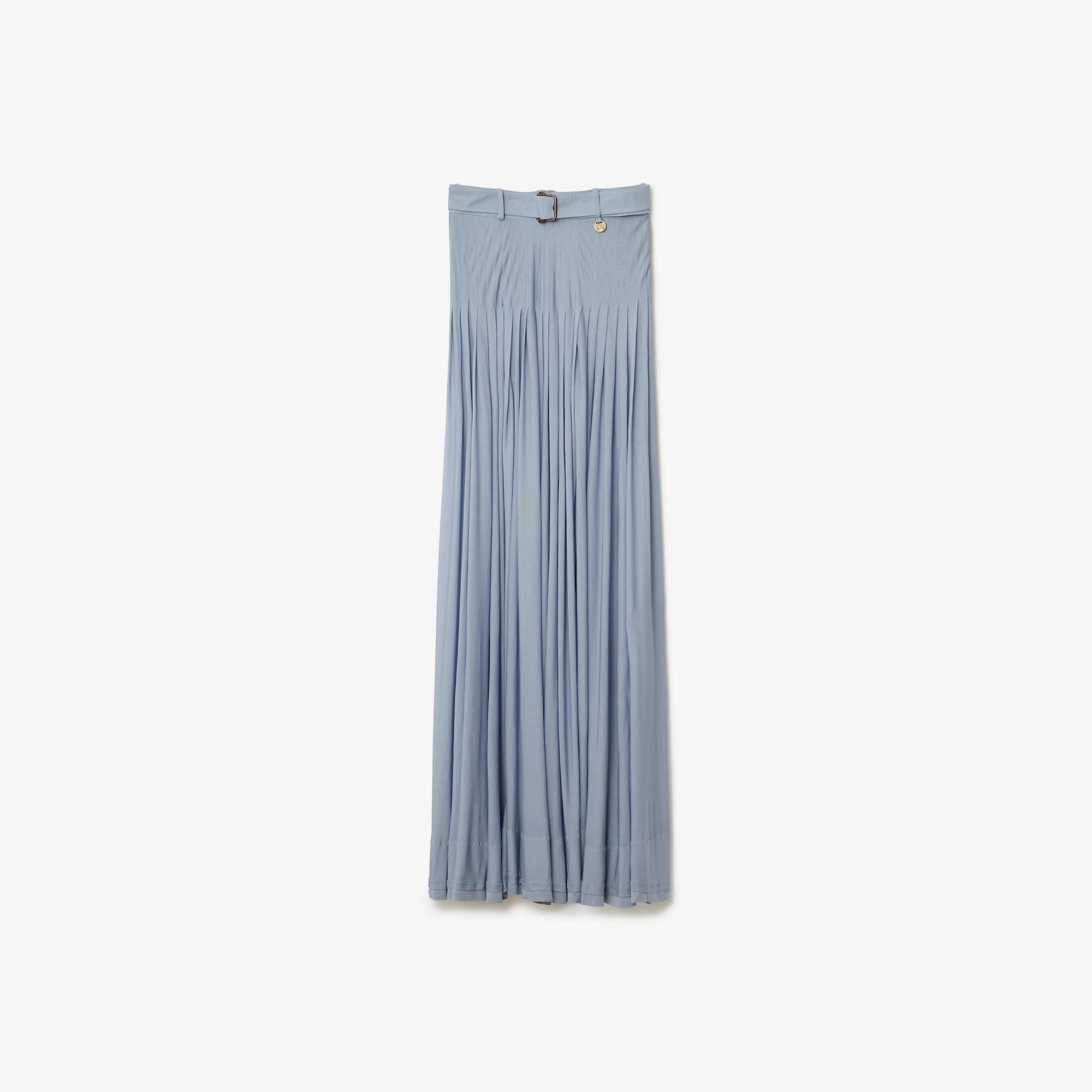 Pleated Crepe Jersey Maxi Skirt