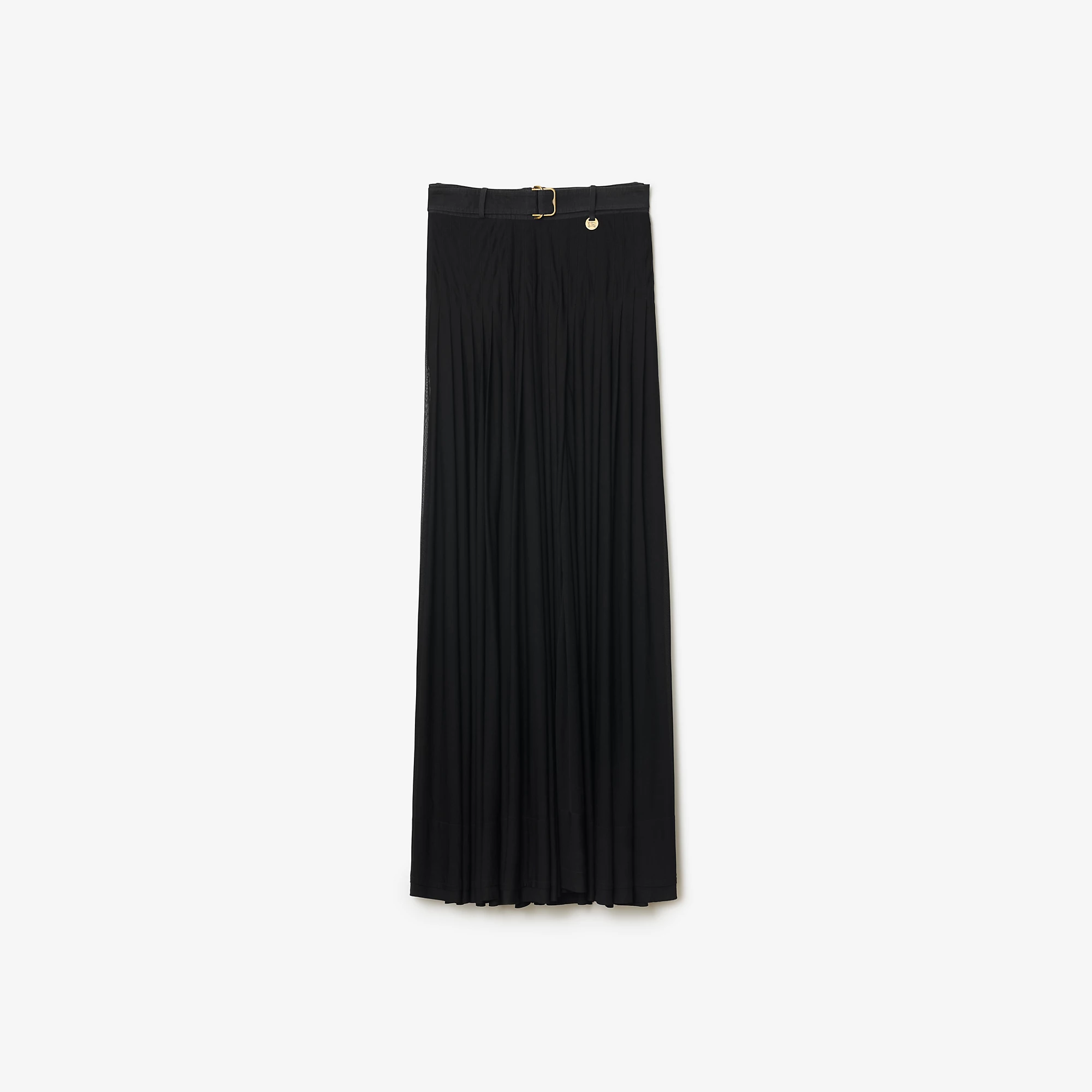 Pleated Crepe Jersey Maxi Skirt