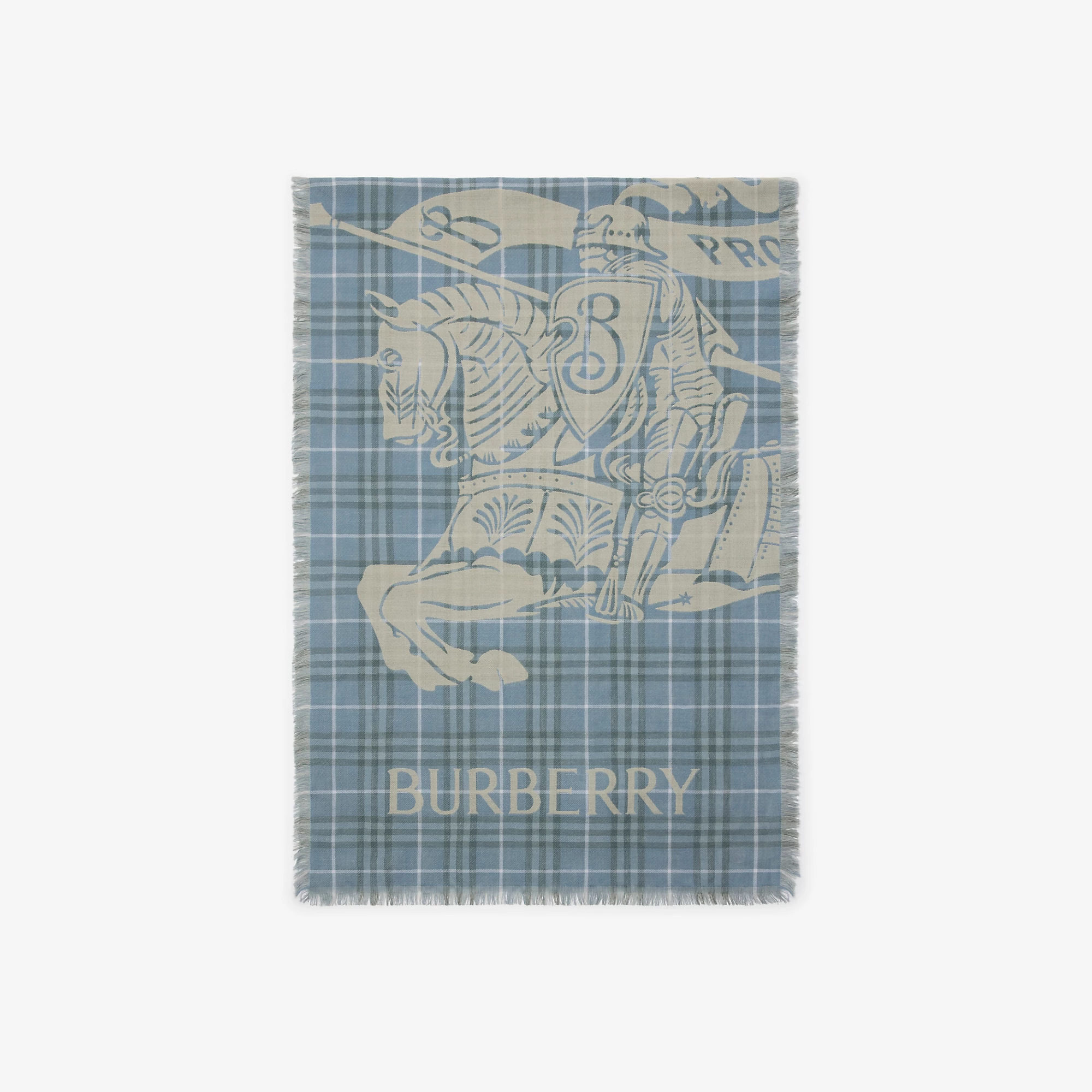 Wide EKD Check Wool Scarf