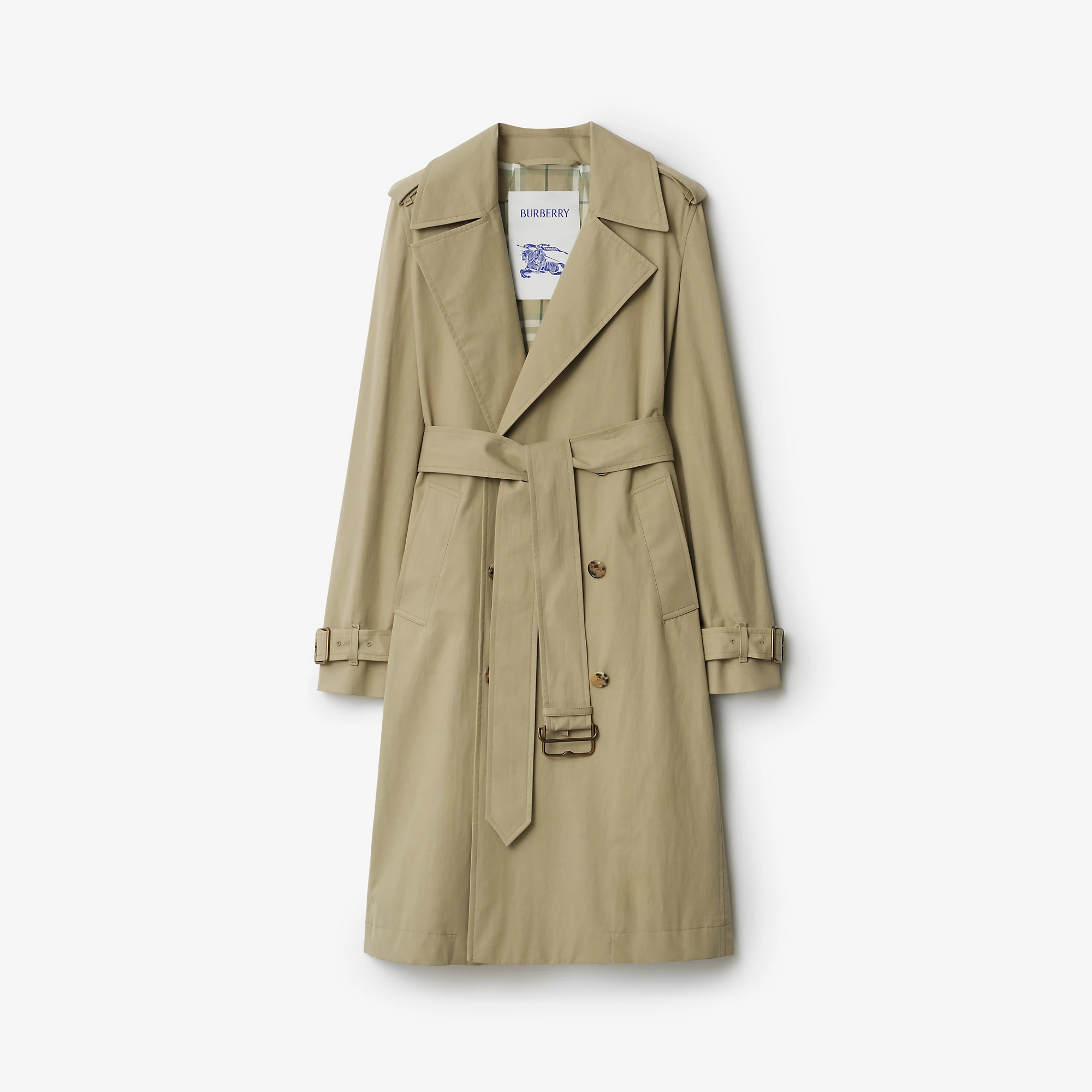Long Gabardine Trench Coat