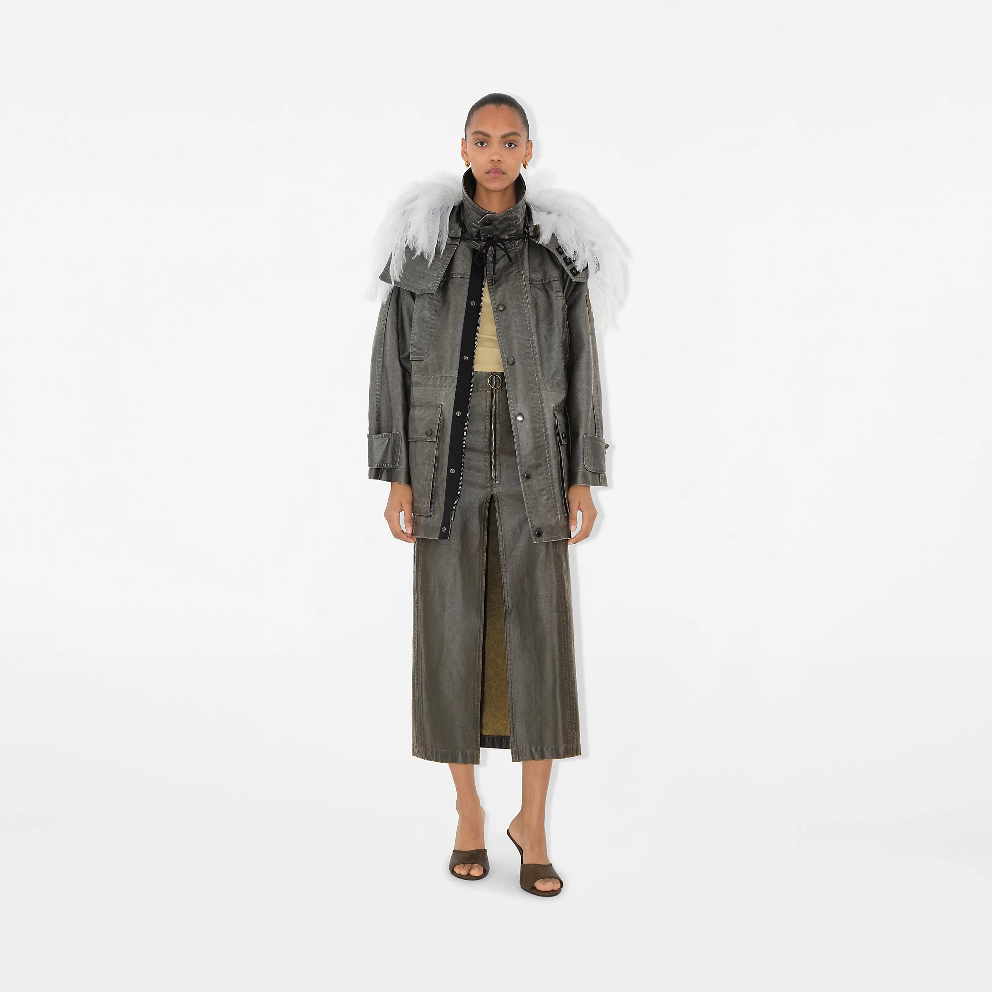 Bleached Cotton Parka