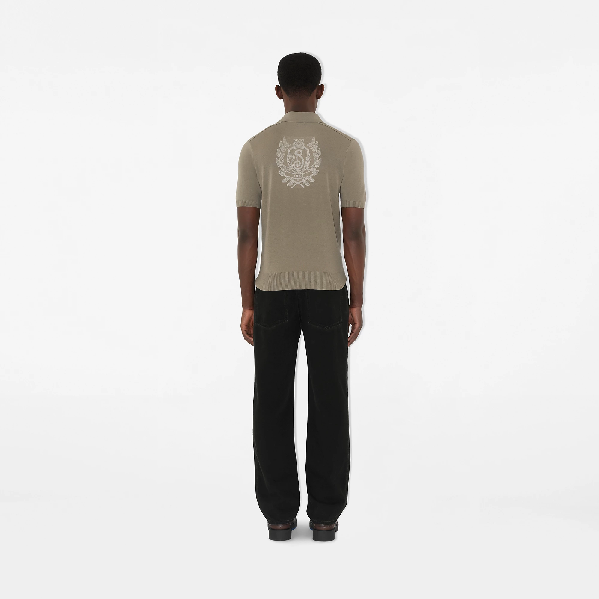 B Crest Wool Polo Shirt